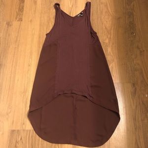 Hi-low deep purple tank